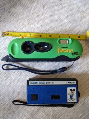 Polaroid i-zone Pocket Instant Camera And Mickey -Matic, With Wrist Straps!